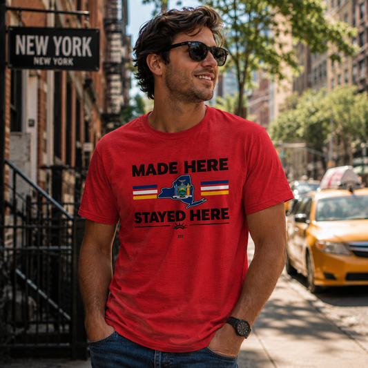Made Here Stayed Here New York T-Shirt 222 Threads