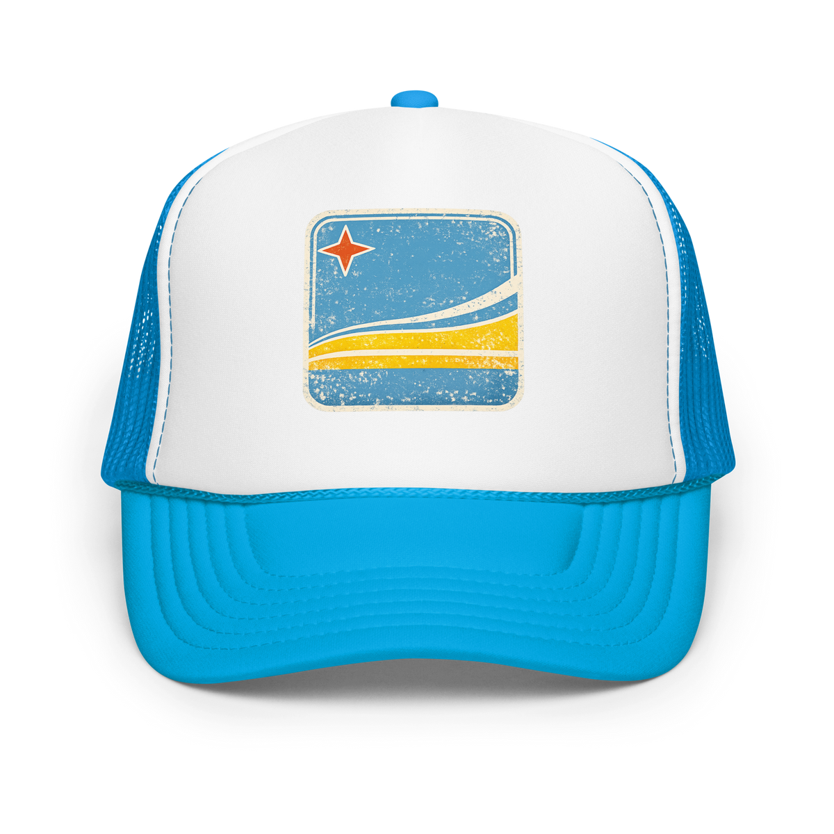 Aruba Flag Retro Tucker Hat Blue / White / Blue | 222 Threads