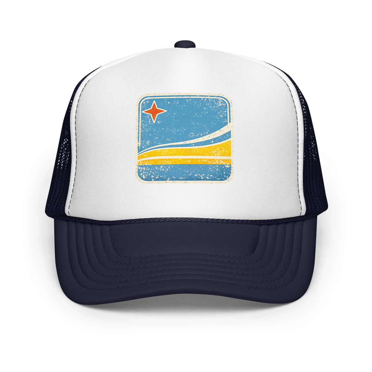 Aruba Flag Retro Tucker Hat Navy/ White/ Navy | 222 Threads