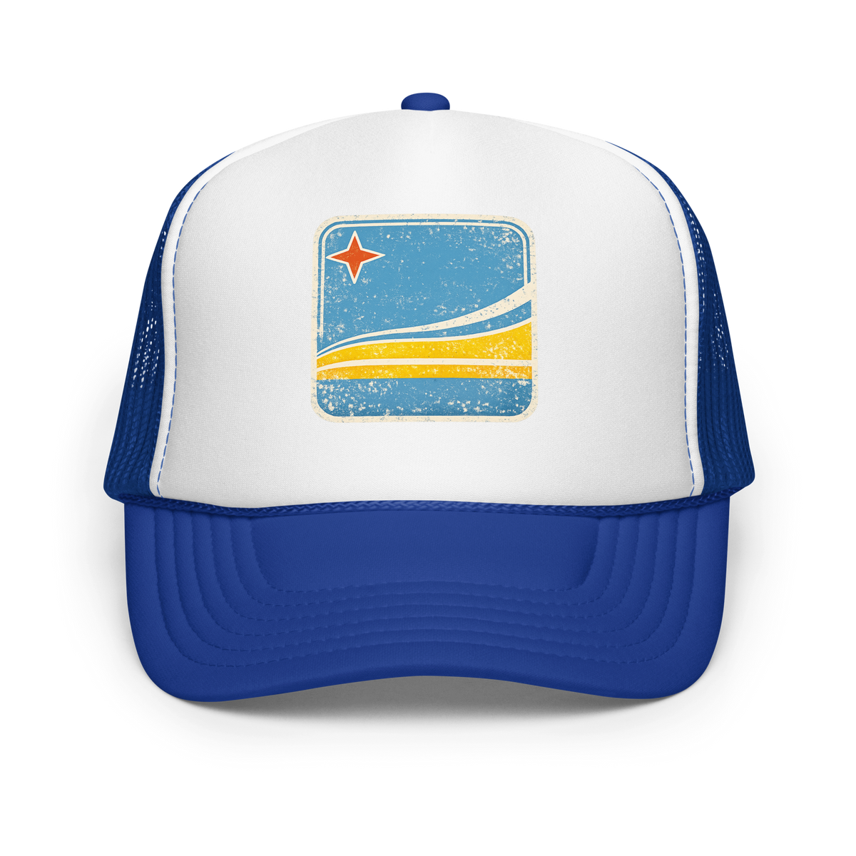 Aruba Flag Retro Tucker Hat Royal/ White/ Royal | 222 Threads
