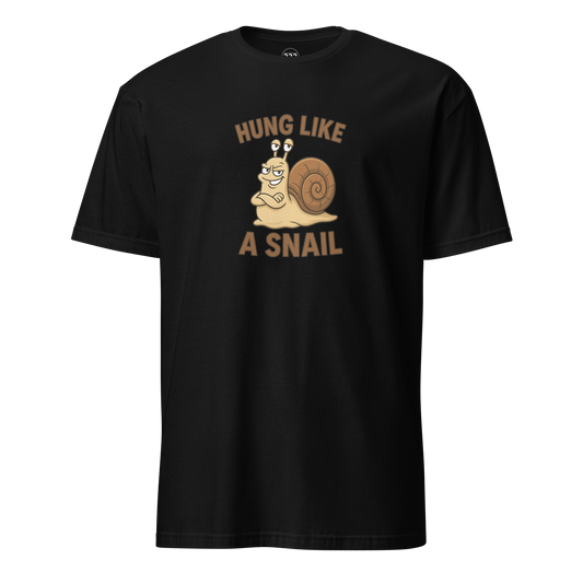 Hung Like A Snail Funny Novelty T-Shirt Black