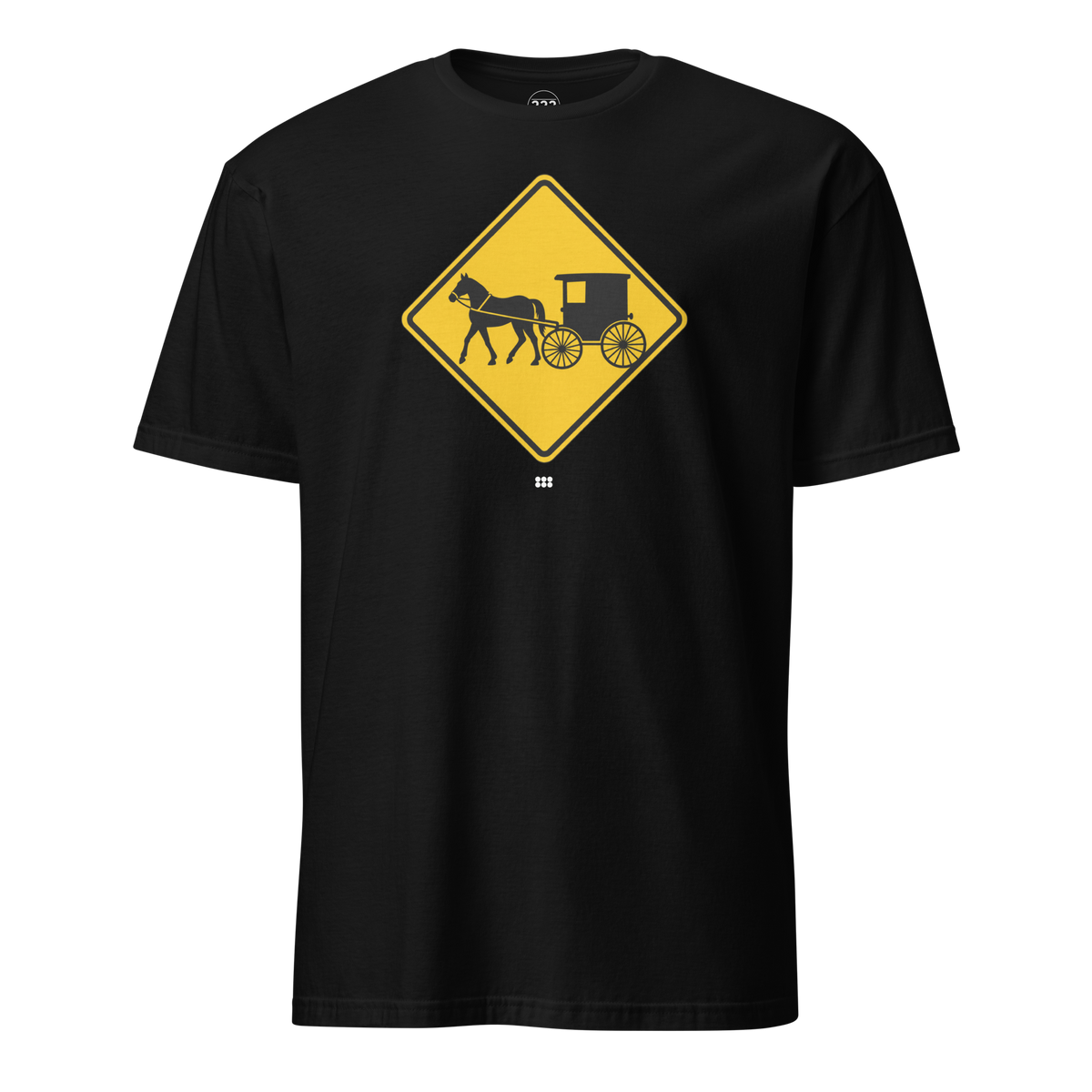 Amish Horse and Buggy Road Sign T-Shirt Black | 222 Threads