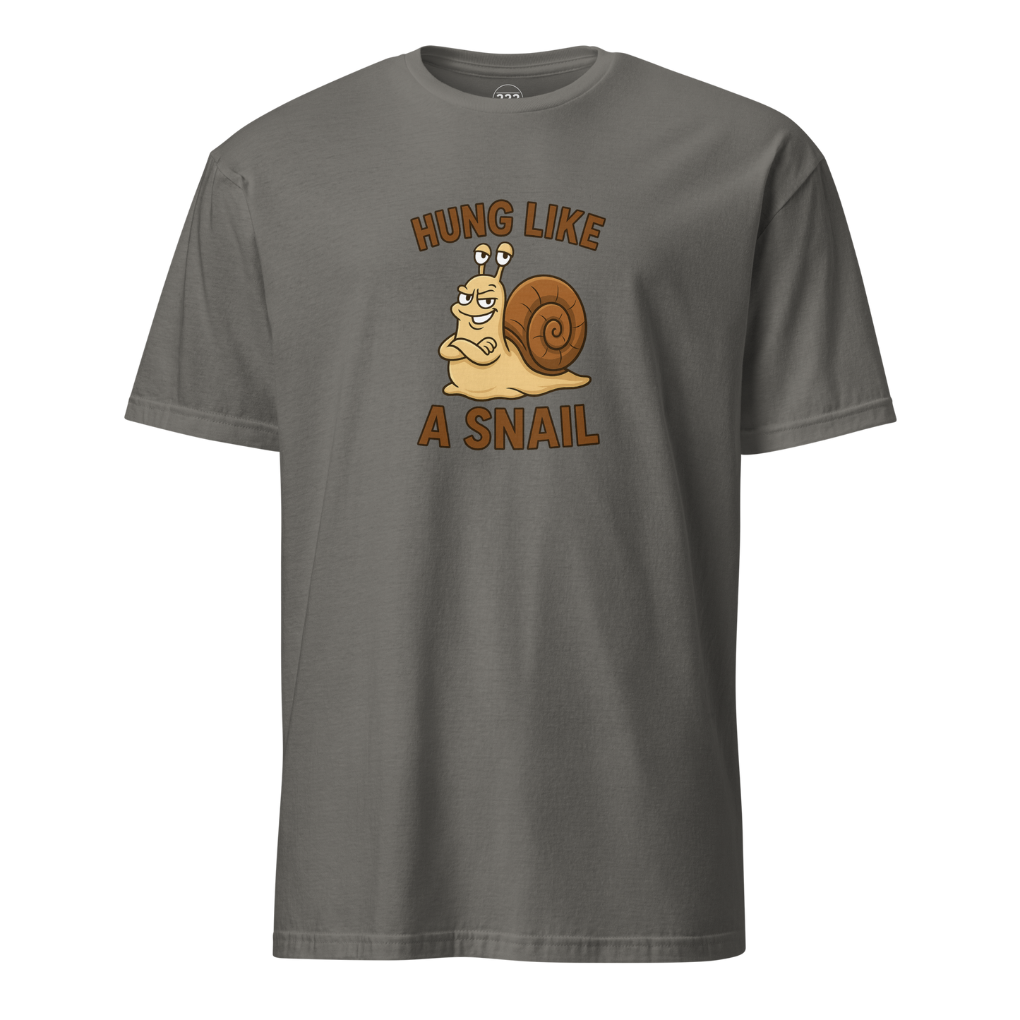 Hung Like A Snail Funny Novelty T-Shirt Charcoal