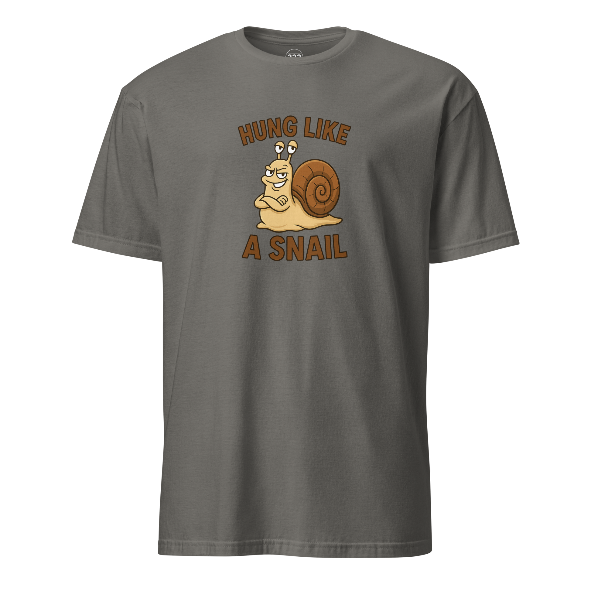 Hung Like A Snail Funny Novelty T-Shirt Charcoal