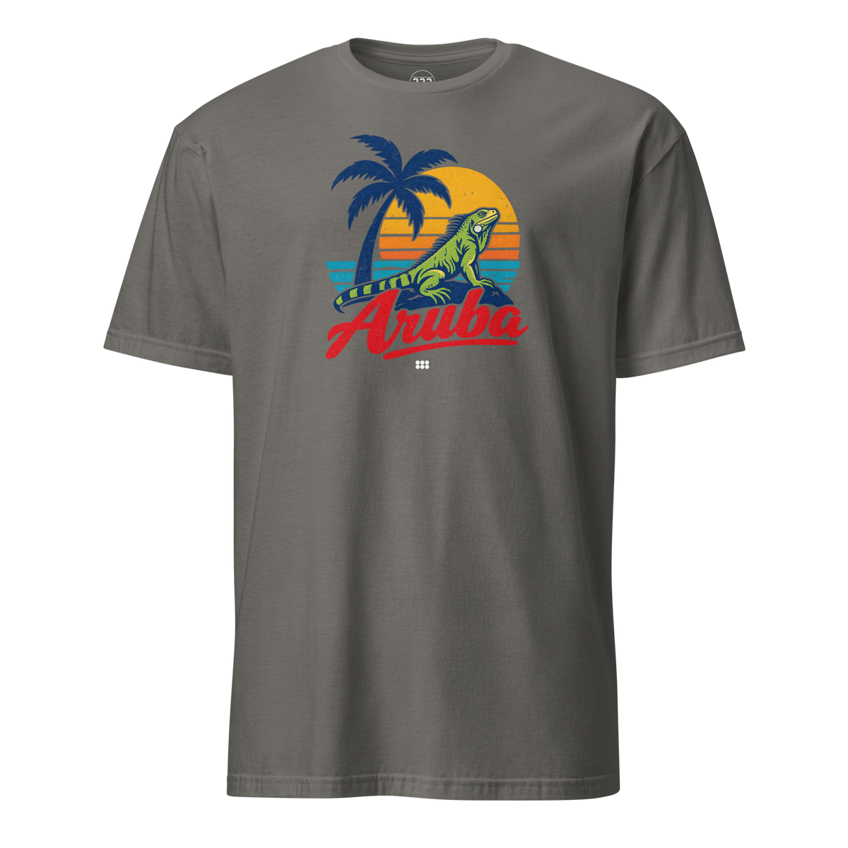 Aruba Iguana T-Shirt Charcoal | 222 Threads