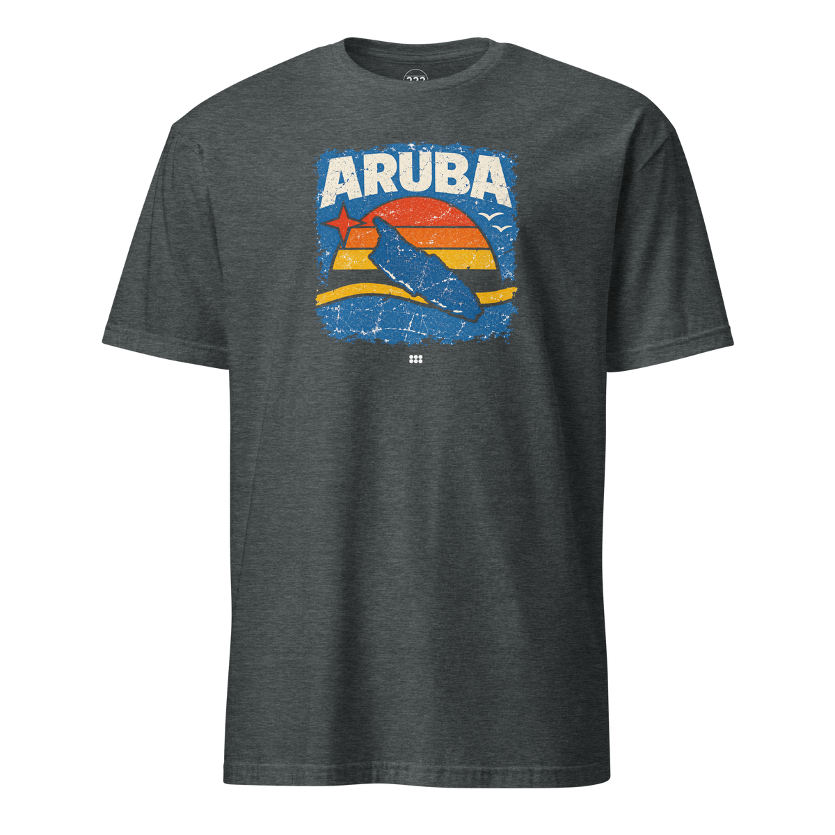 Aruba Distressed Island T-Shirt Dark Heather | 222 Threads