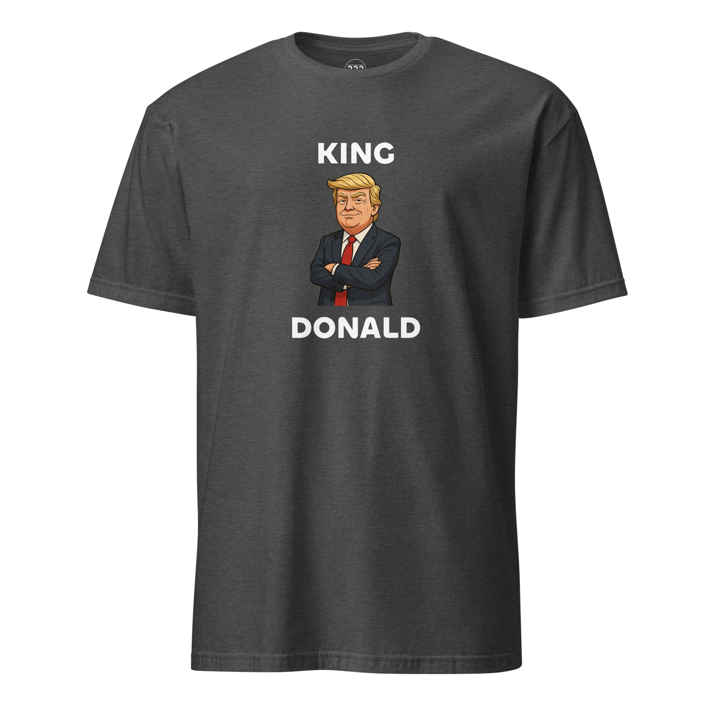 King Donald novelty t-shirt dark heather grey