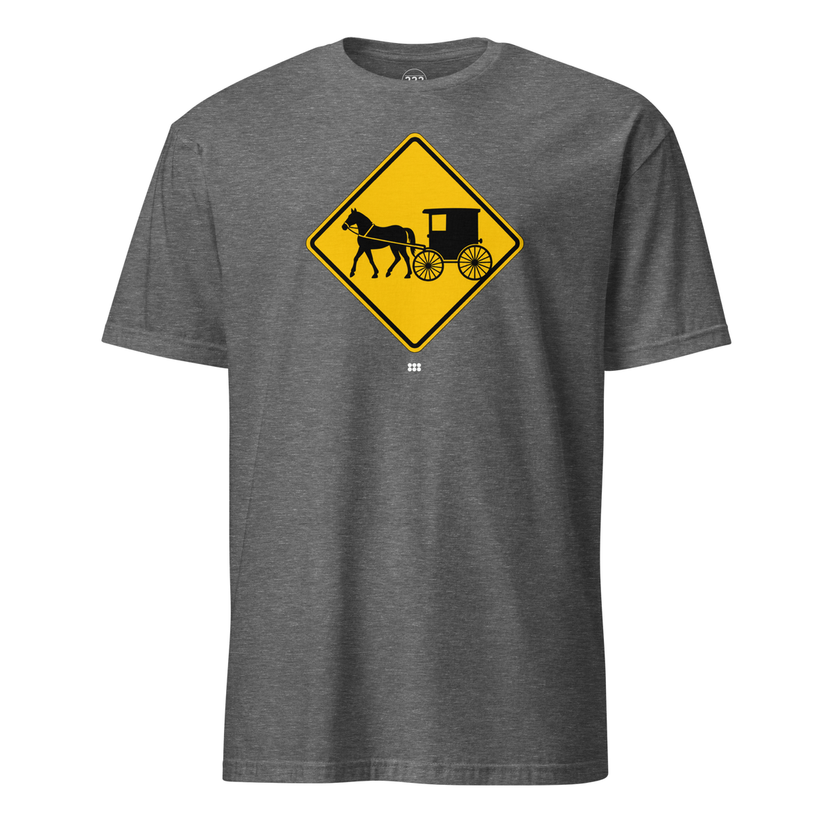 Amish Horse and Buggy Road Sign T-Shirt Graphite Heather | 222 Threads