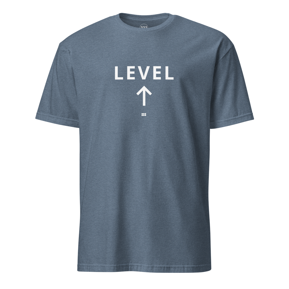 Level Up T-Shirt Heather Indigo | 222 Threads