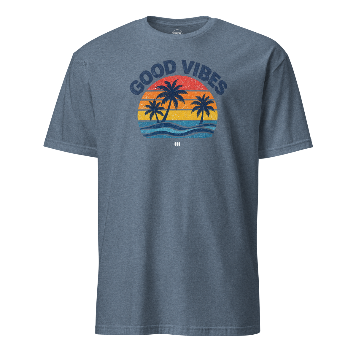 Good Vibes T-Shirt Heather Indigo | 222 Threads