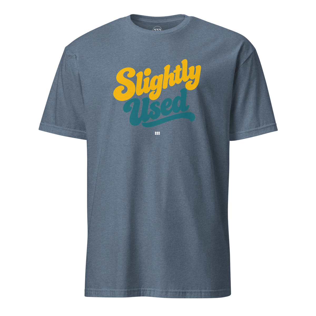 Slightly Used T-Shirt (Green/Yellow) Heather Indigo | 222 Threads