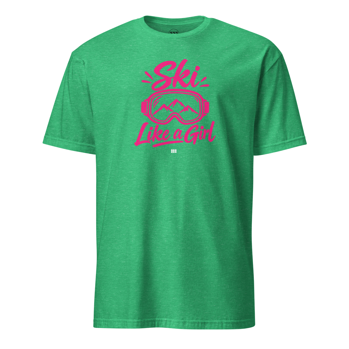 Ski Like A Girl T-Shirt Heather Irish Green | 222 Threads
