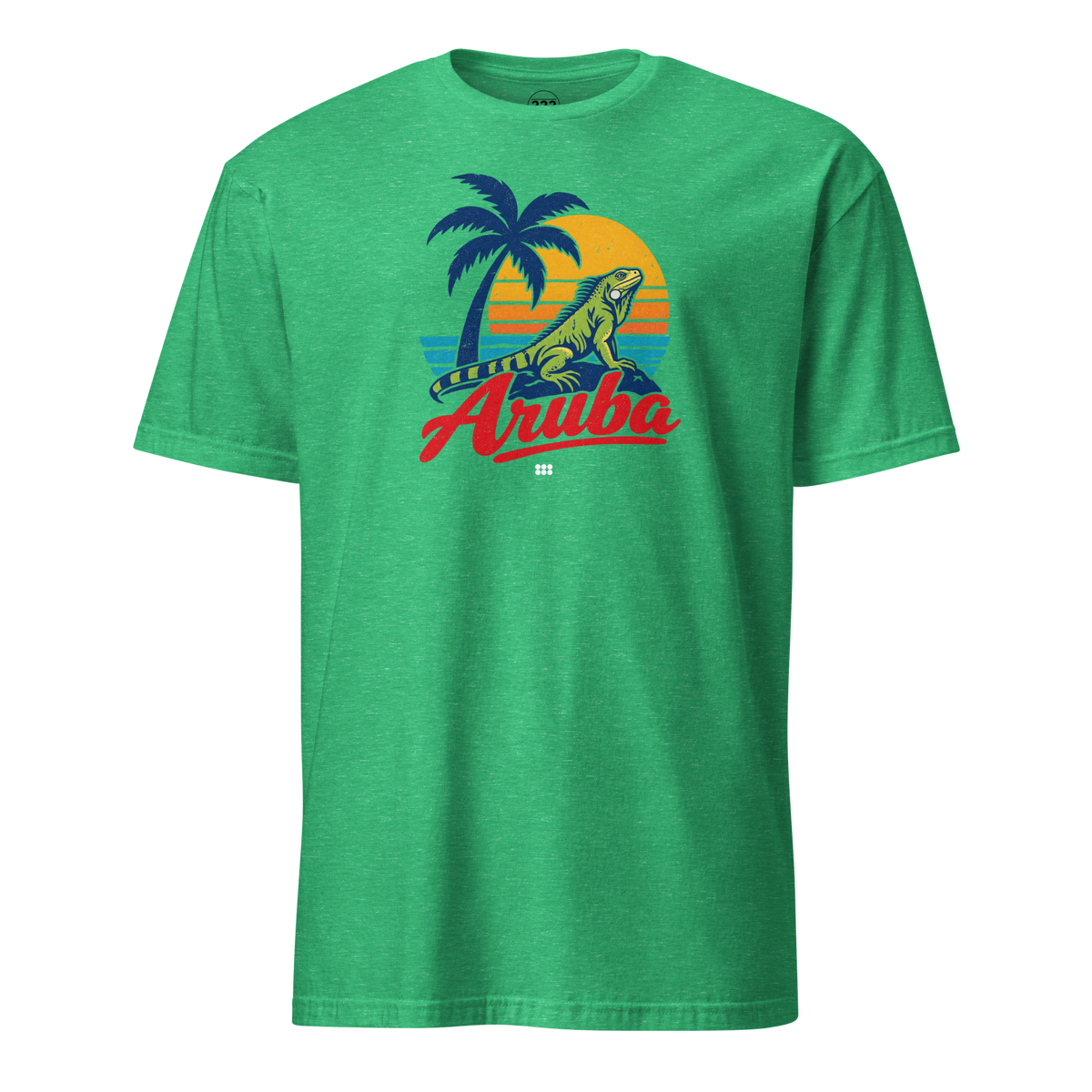 Aruba Iguana T-Shirt Heather Irish Green | 222 Threads