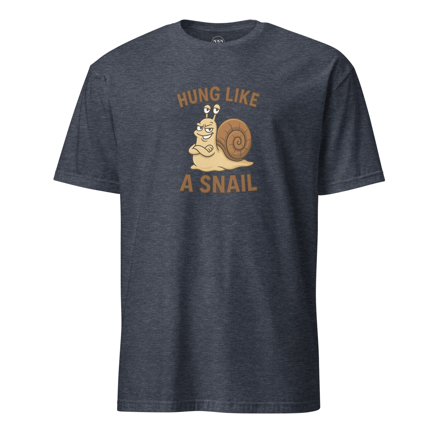 Hung Like A Snail Funny Novelty T-Shirt Heather Navy
