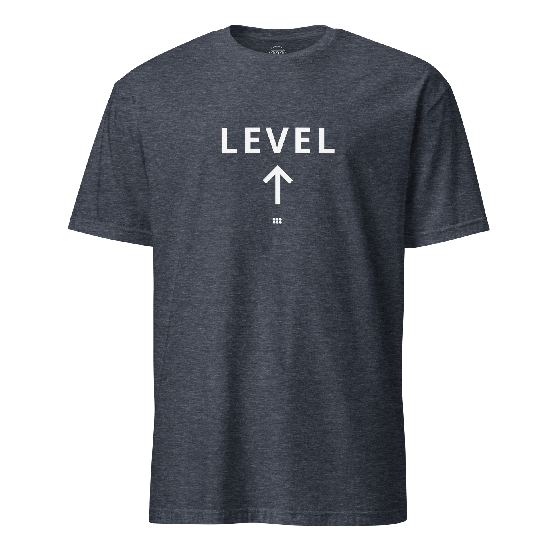 Level Up T-Shirt Heather Navy | 222 Threads