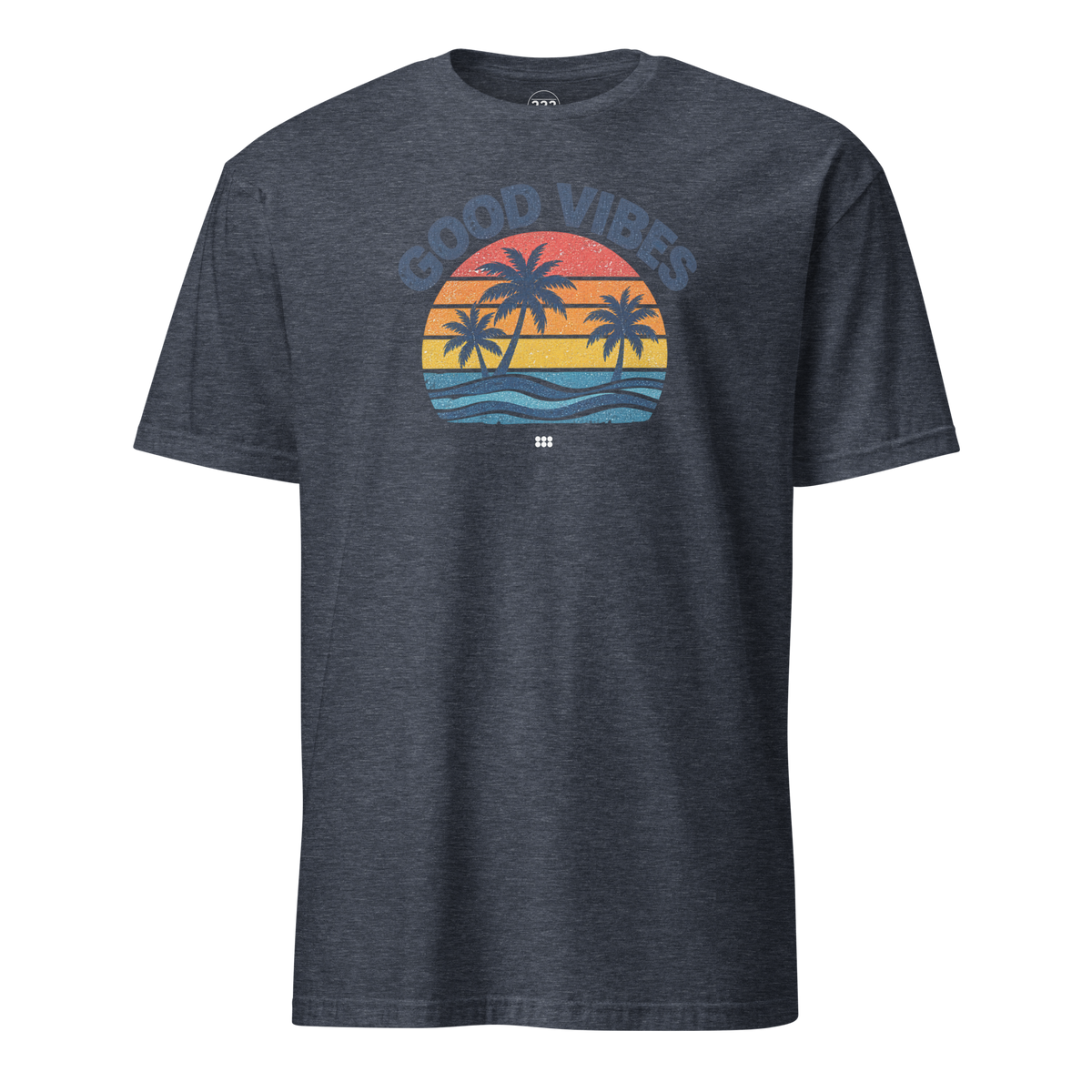 Good Vibes T-Shirt Heather Navy | 222 Threads