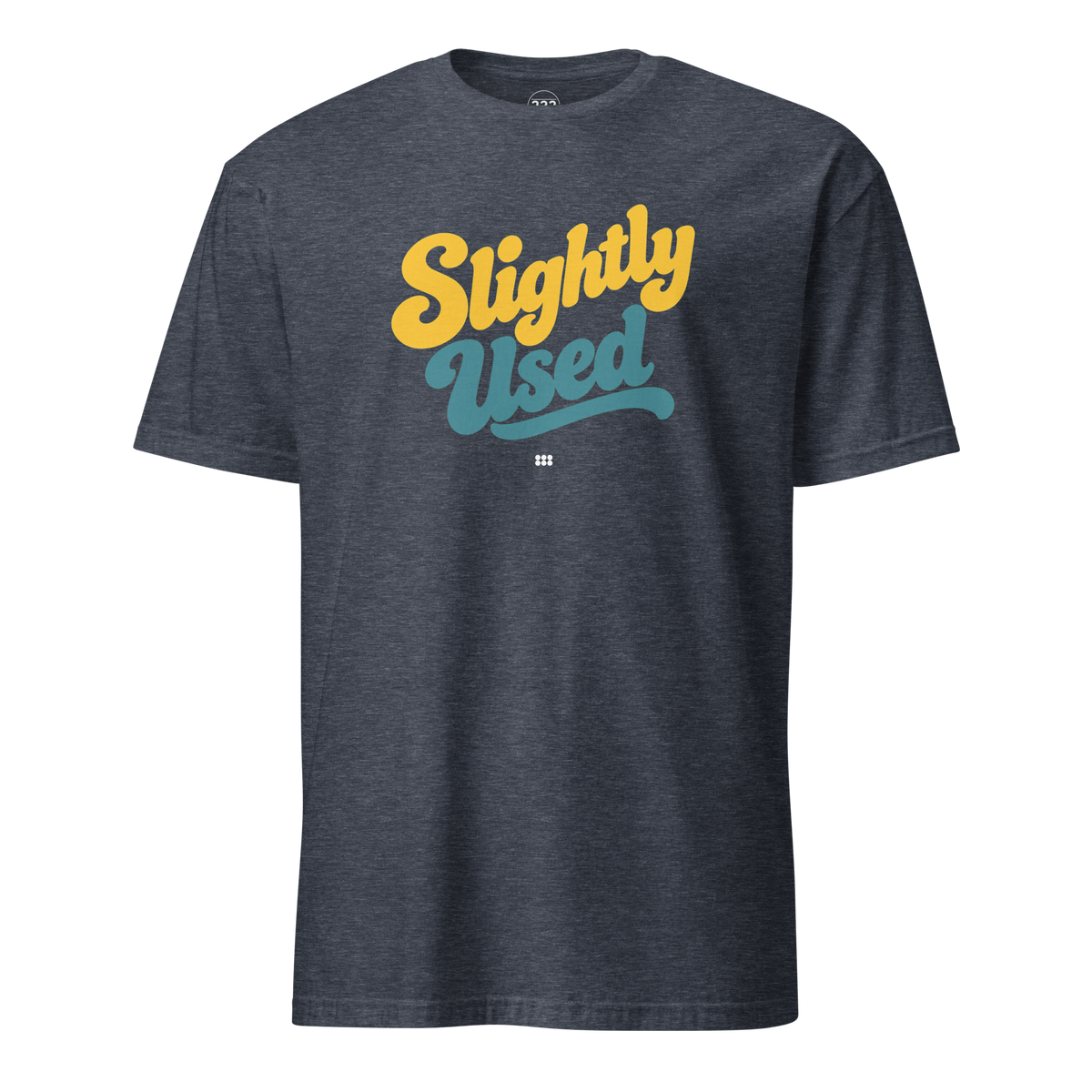 Slightly Used T-Shirt (Green/Yellow) Heather Navy | 222 Threads