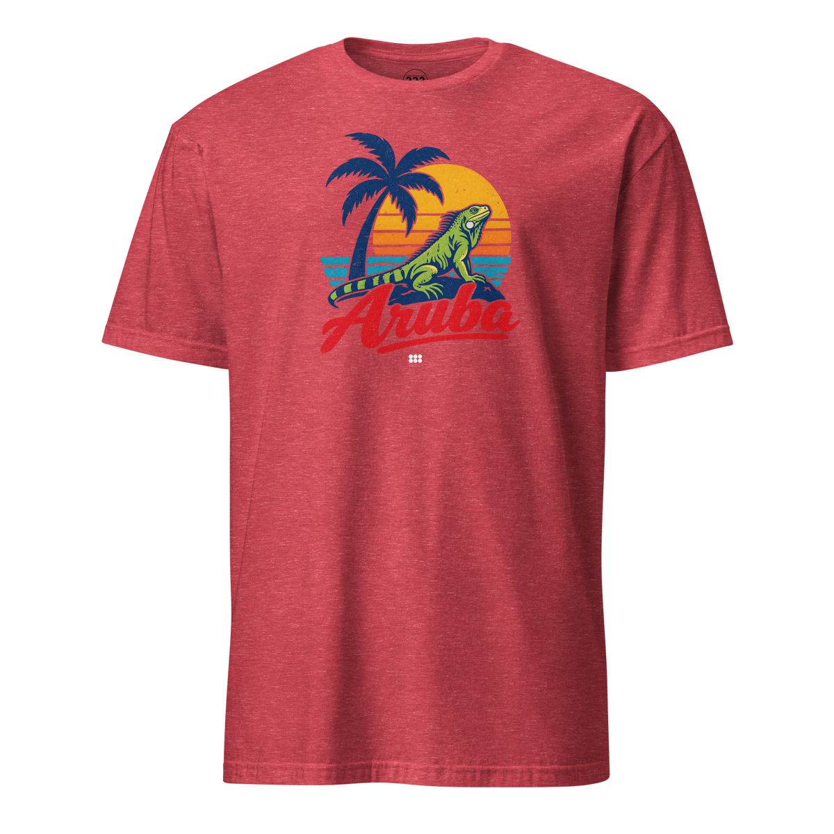 Aruba Iguana T-Shirt Heather Red | 222 Threads