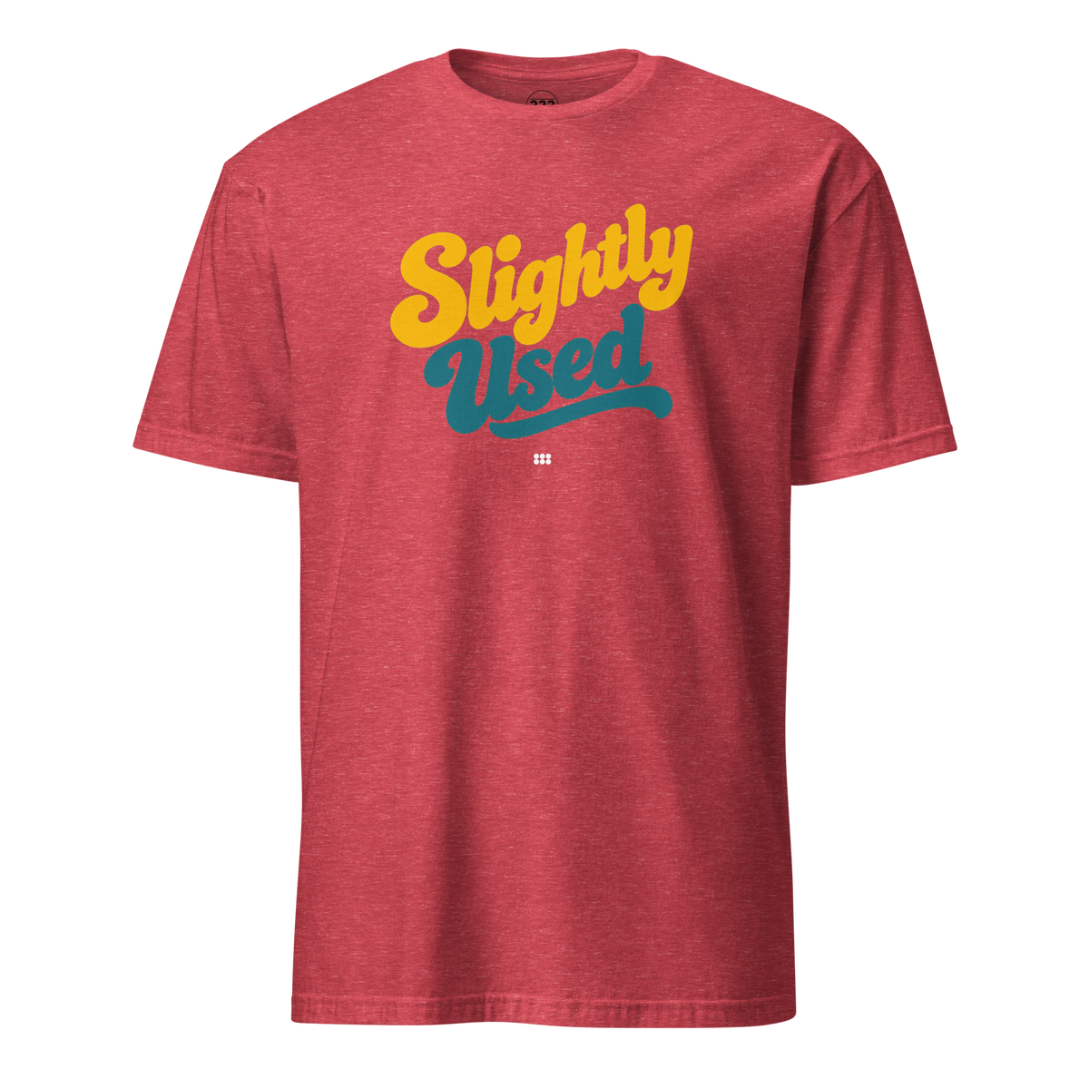 Slightly Used T-Shirt (Green/Yellow) Heather Red | 222 Threads