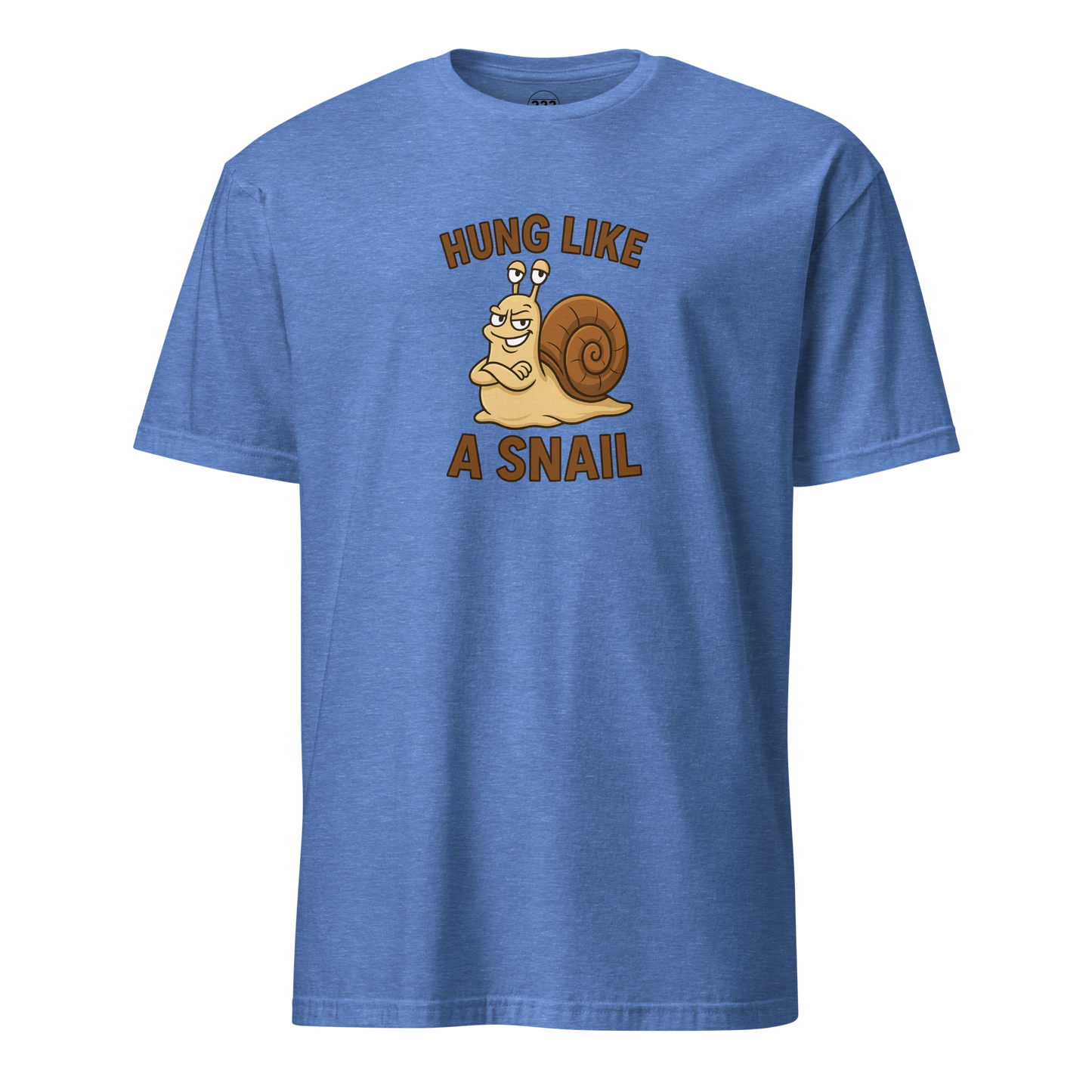 Hung Like A Snail Funny Novelty T-Shirt Heather Royal