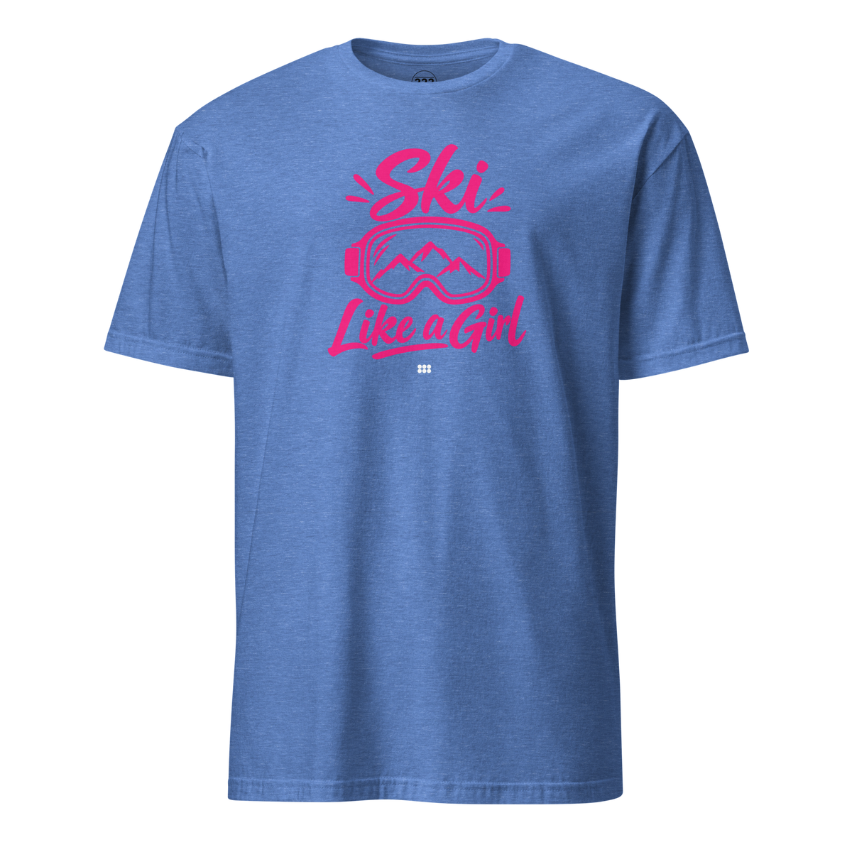 Ski Like A Girl T-Shirt Heather Royal | 222 Threads