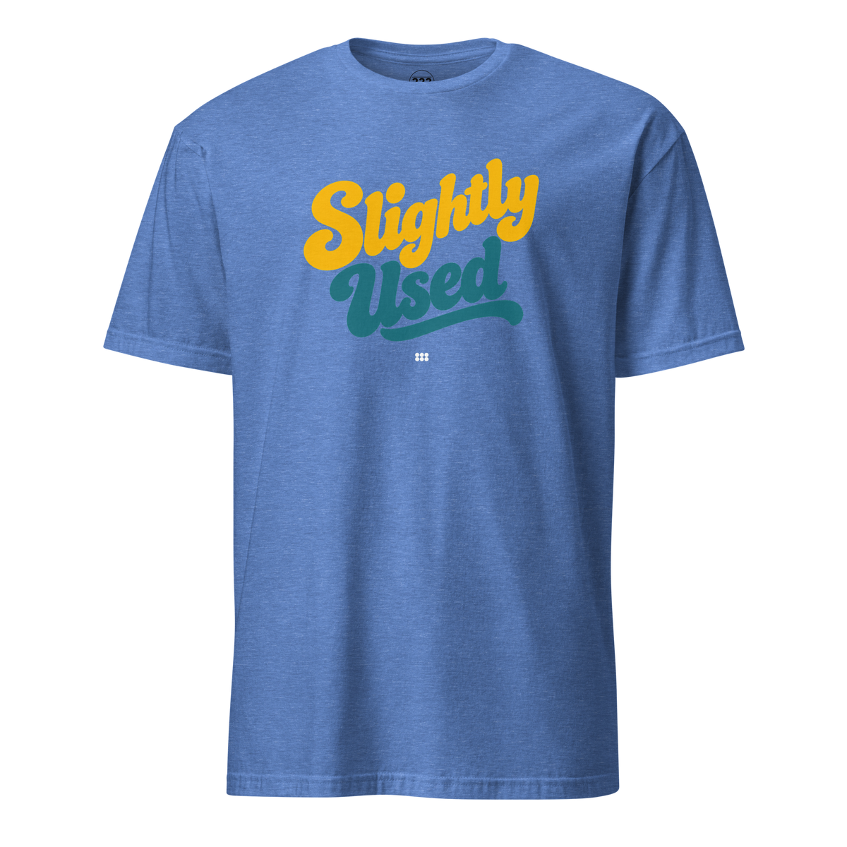 Slightly Used T-Shirt (Green/Yellow) Heather Royal | 222 Threads