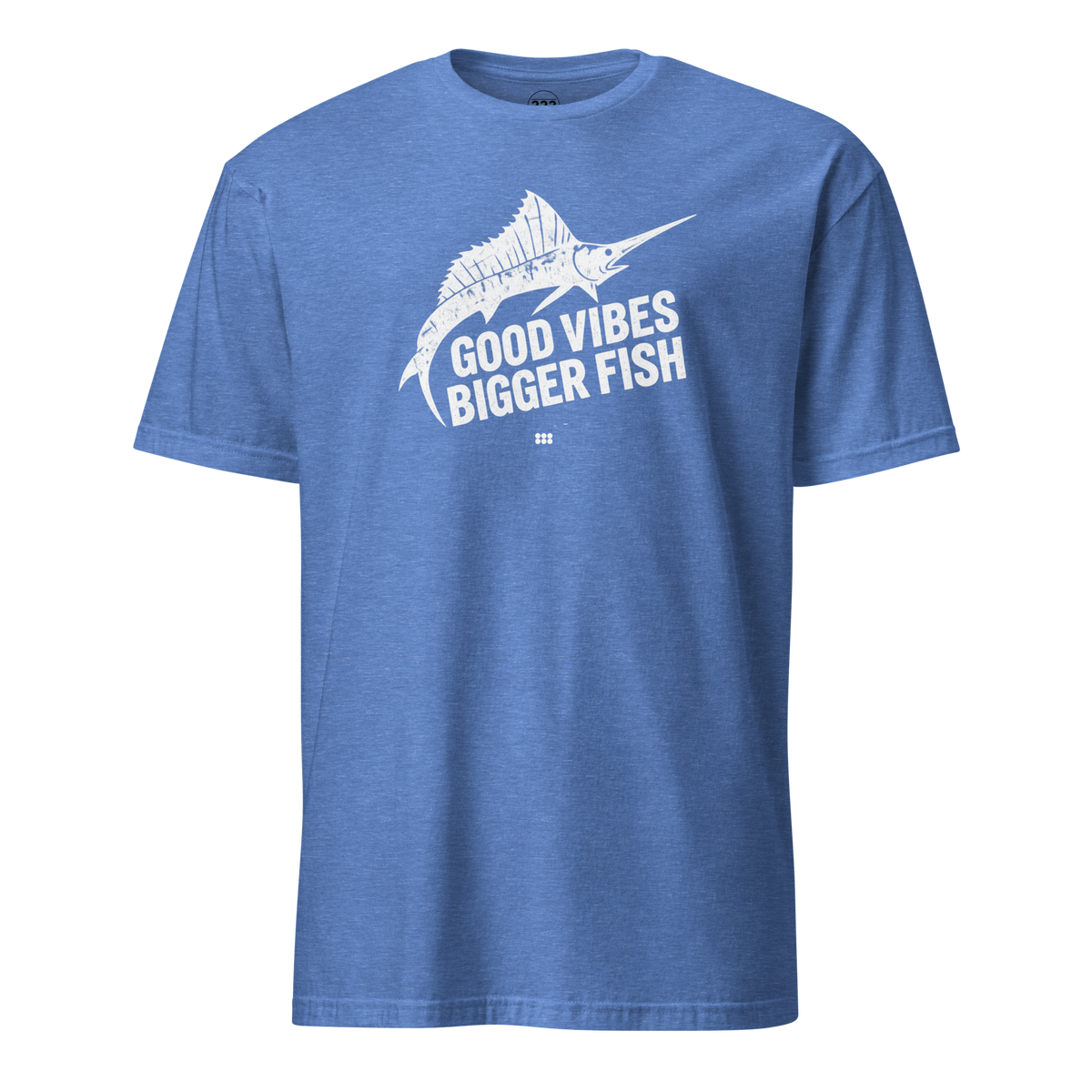 Good Vibes Bigger Fish T-Shirt Heather Royal | 222 Threads