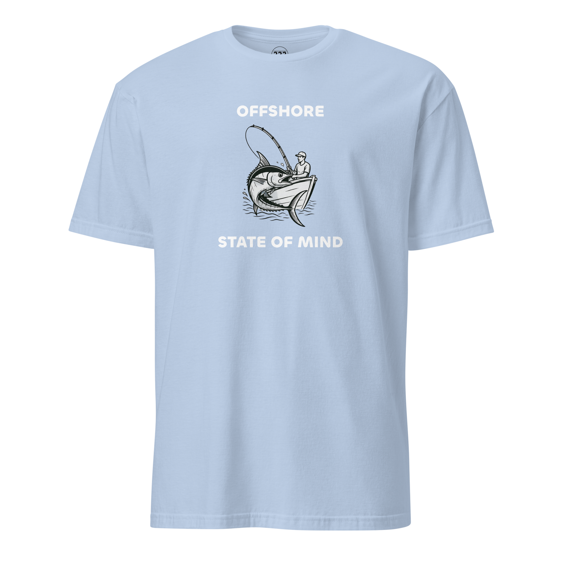 Offshore State Of Mind Fishing Novelty T-Shirt Light Blue