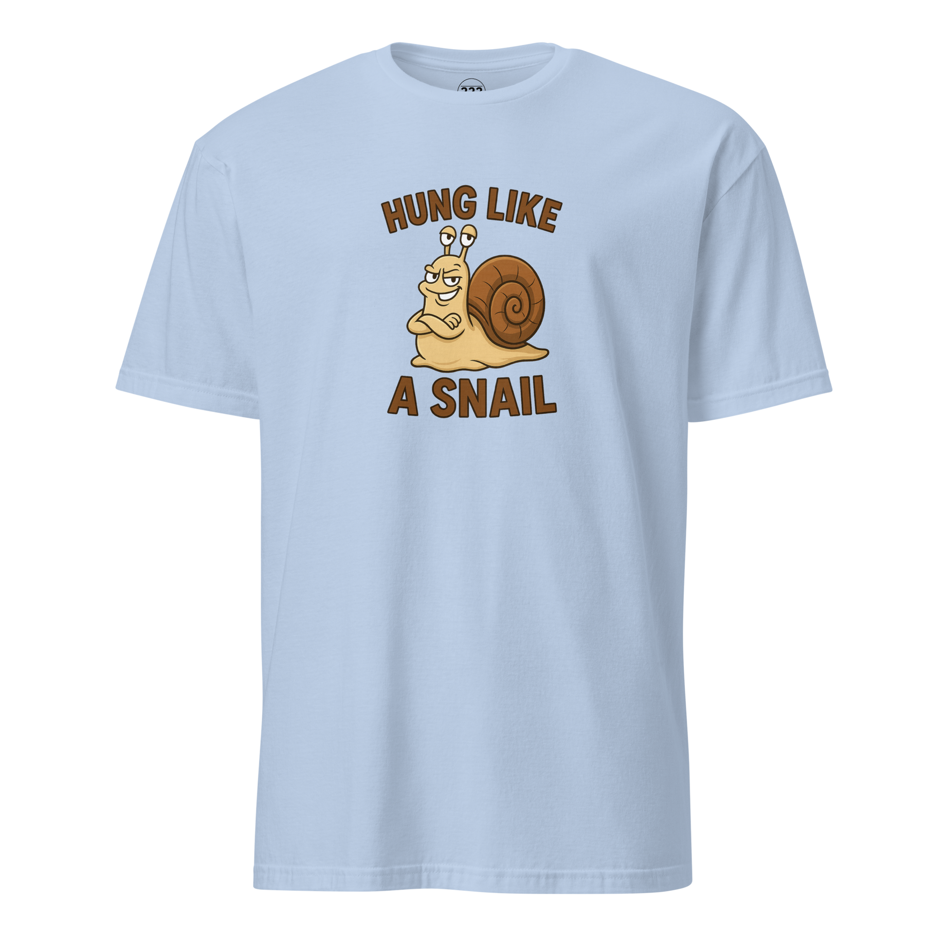 Hung Like A Snail Funny Novelty T-Shirt Light Blue