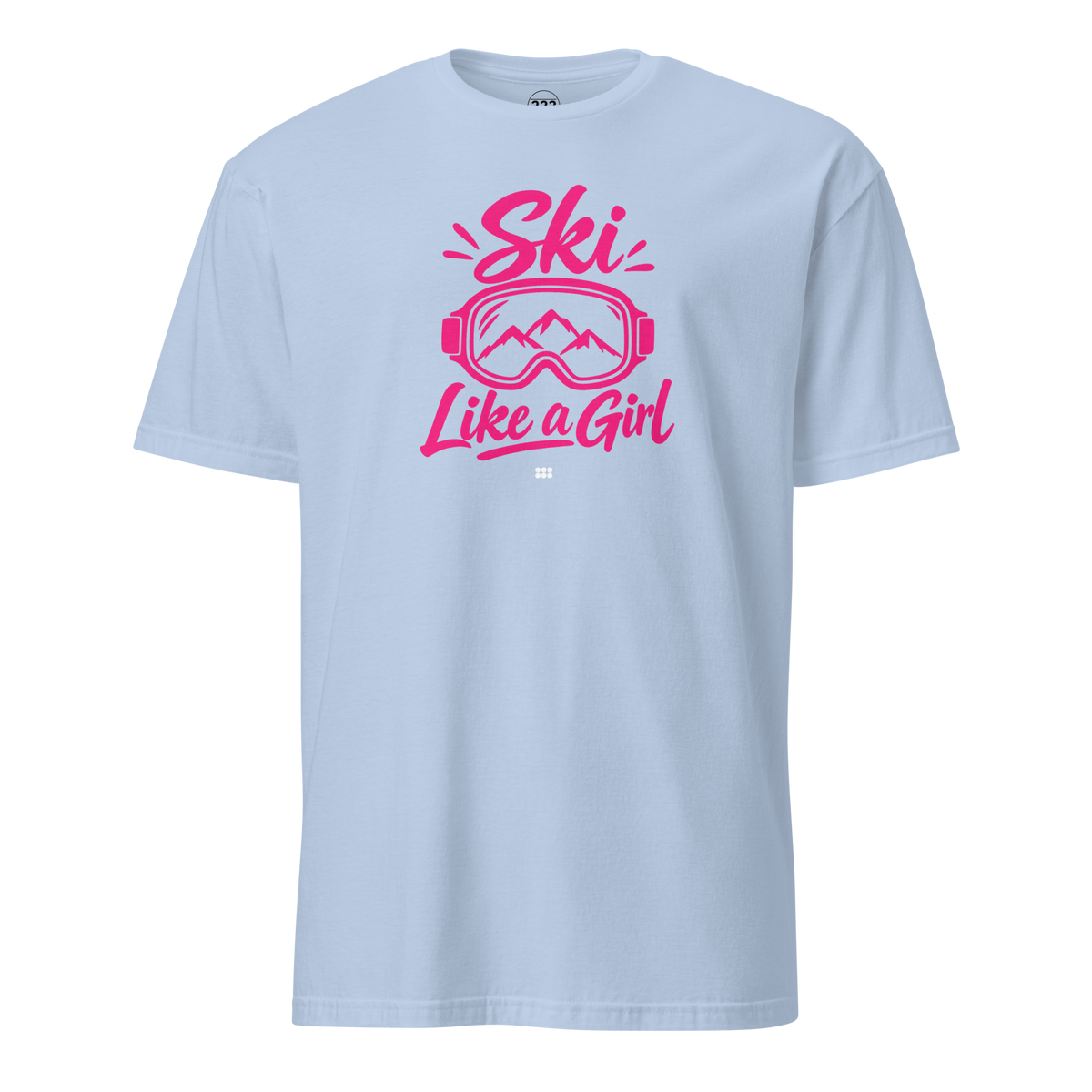 Ski Like A Girl T-Shirt Light Blue | 222 Threads