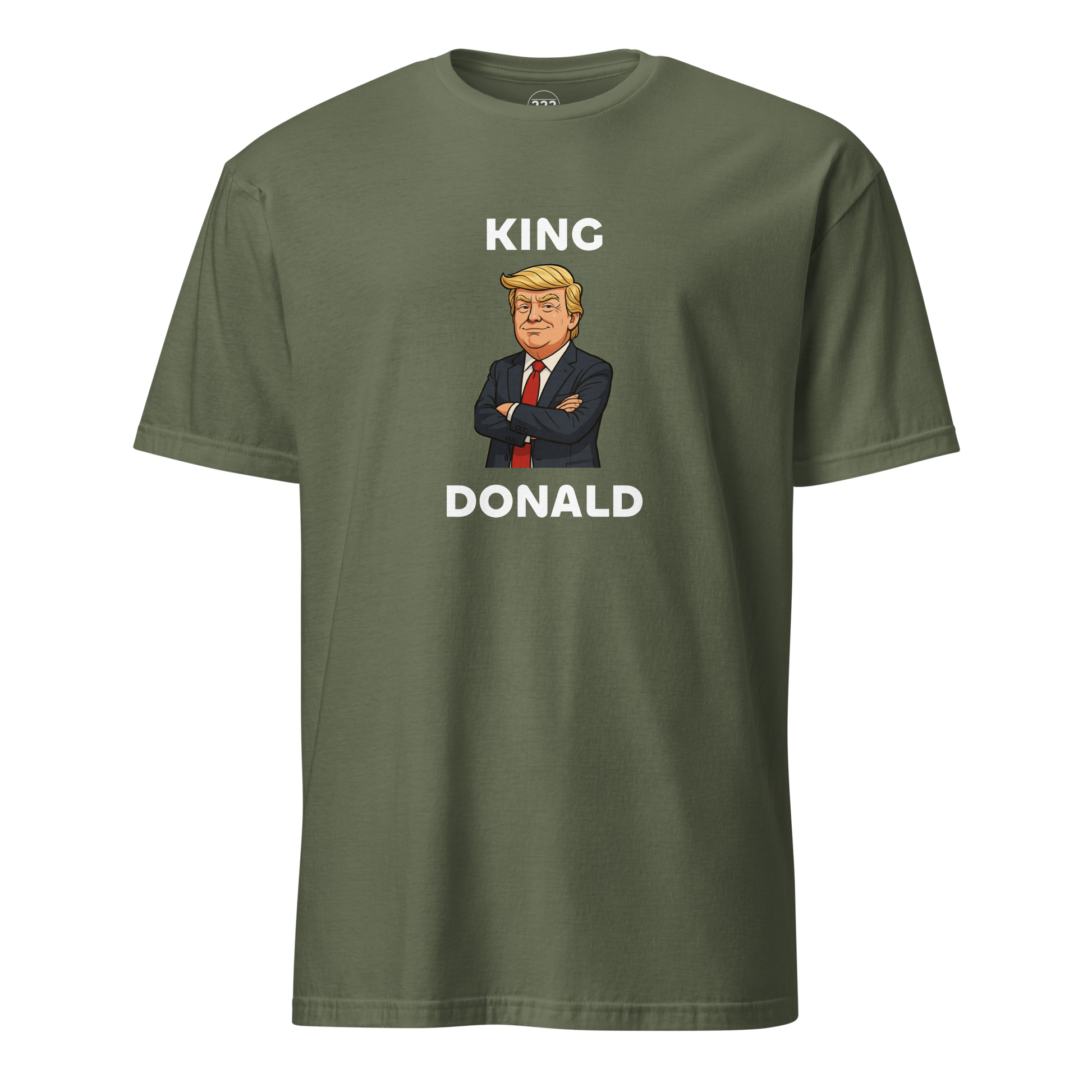 King Donald novelty t-shirt military green