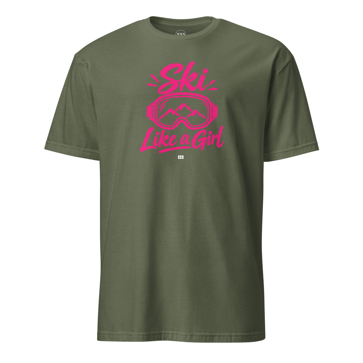 Ski Like A Girl T-Shirt Military Green | 222 Threads