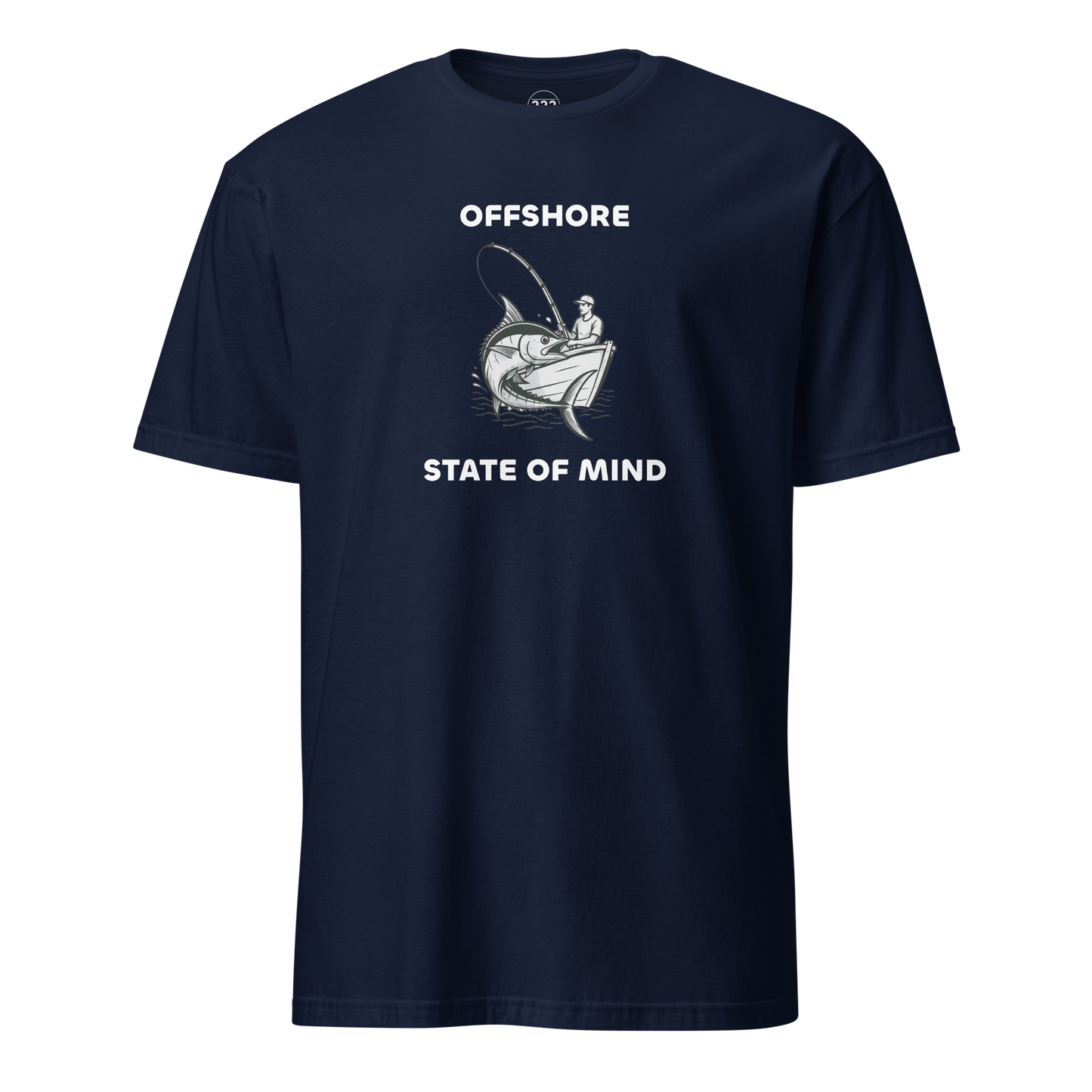 Offshore State Of Mind Fishing Novelty T-Shirt Navy
