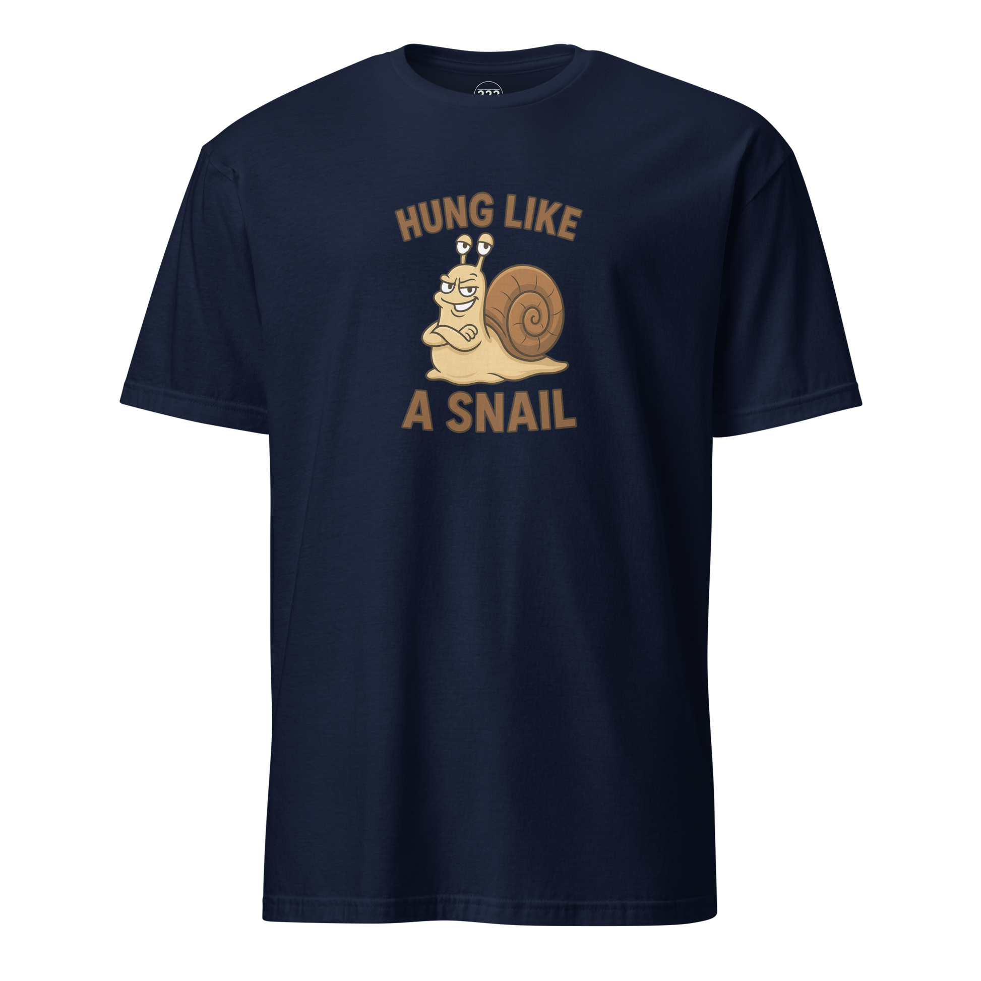 Hung Like A Snail Funny Novelty T-Shirt Navy