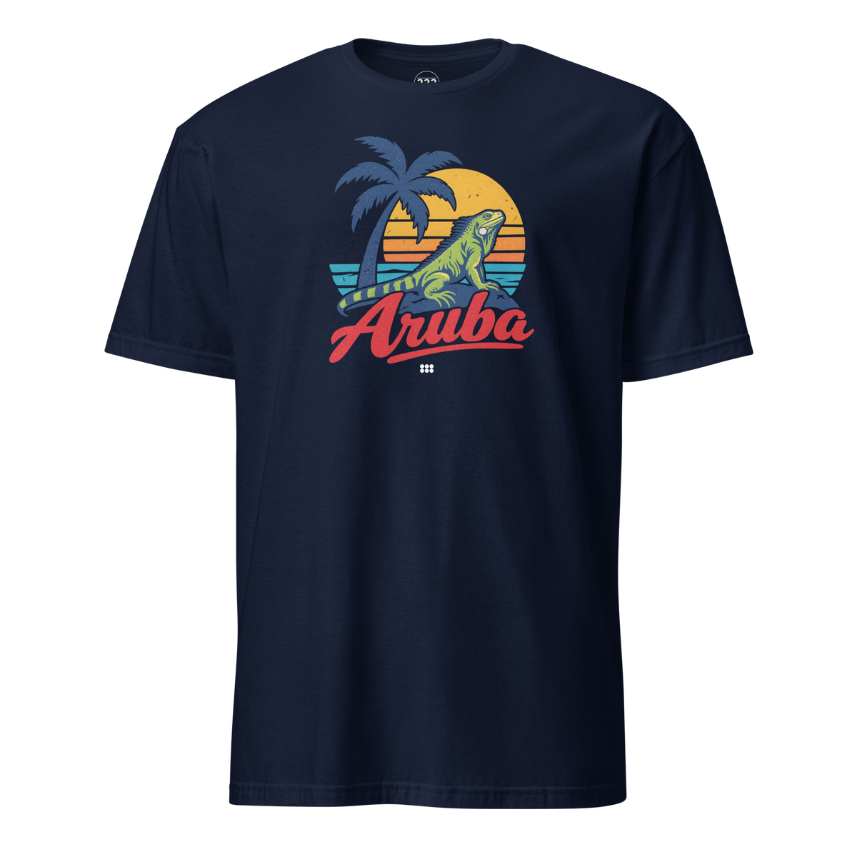 Aruba Iguana T-Shirt Navy | 222 Threads