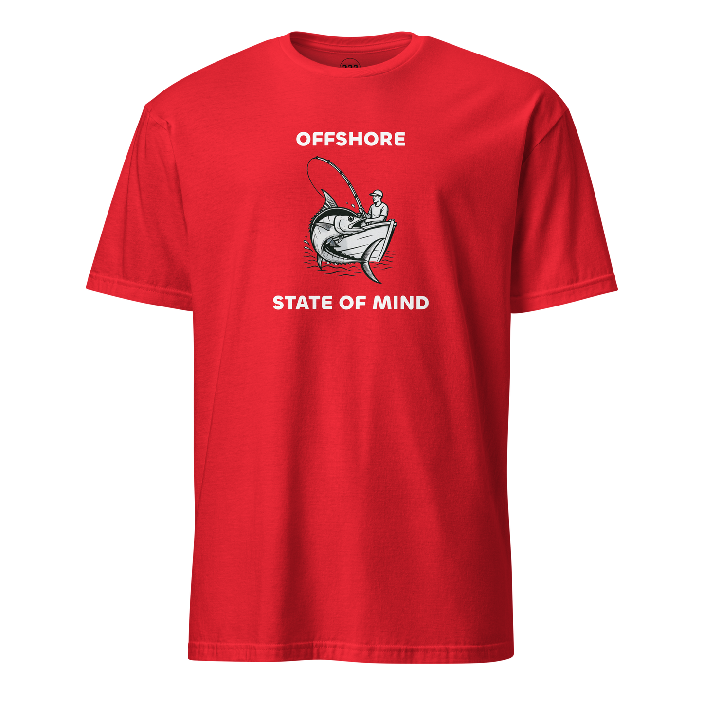 Offshore State Of Mind Fishing Novelty T-Shirt Red