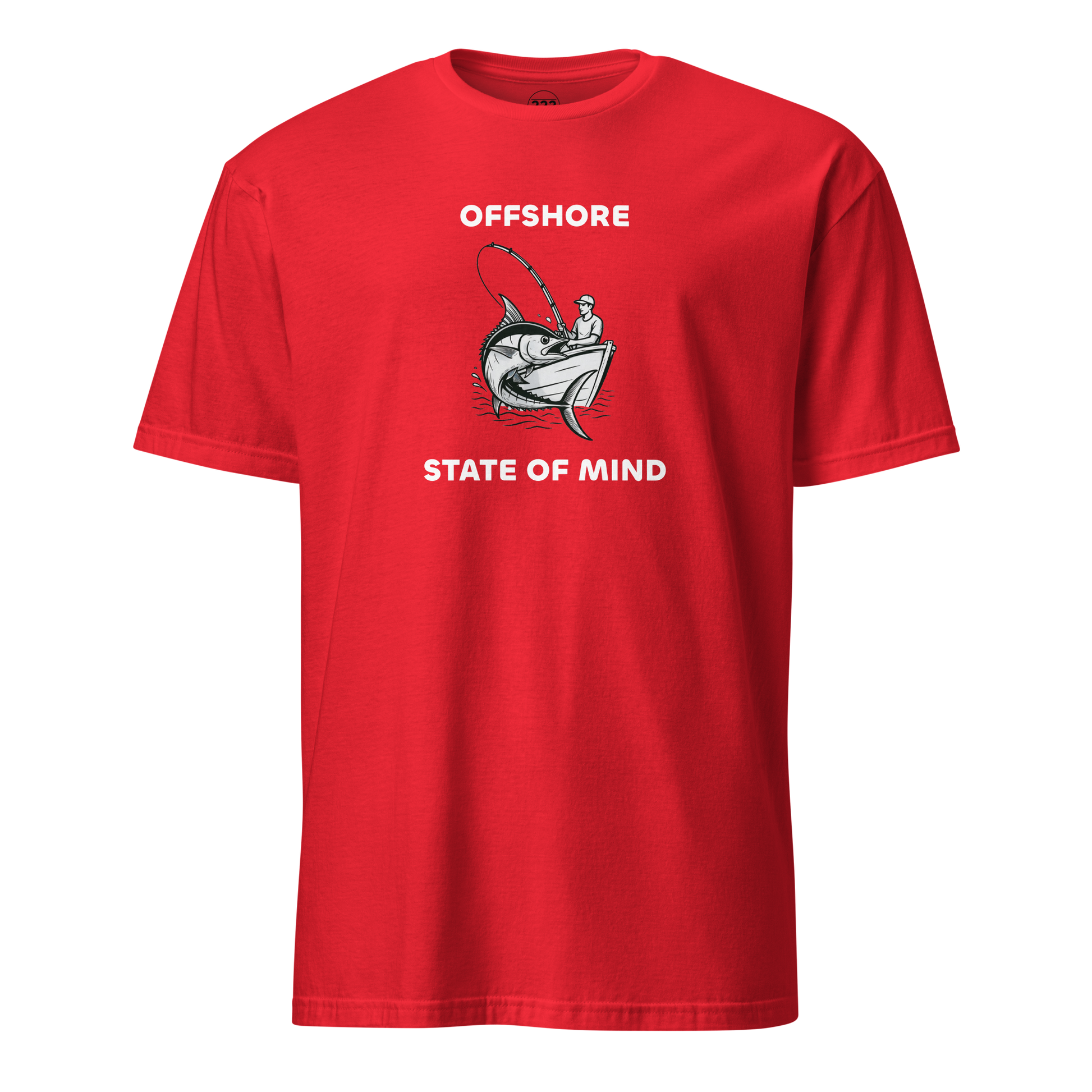 Offshore State Of Mind Fishing Novelty T-Shirt Red