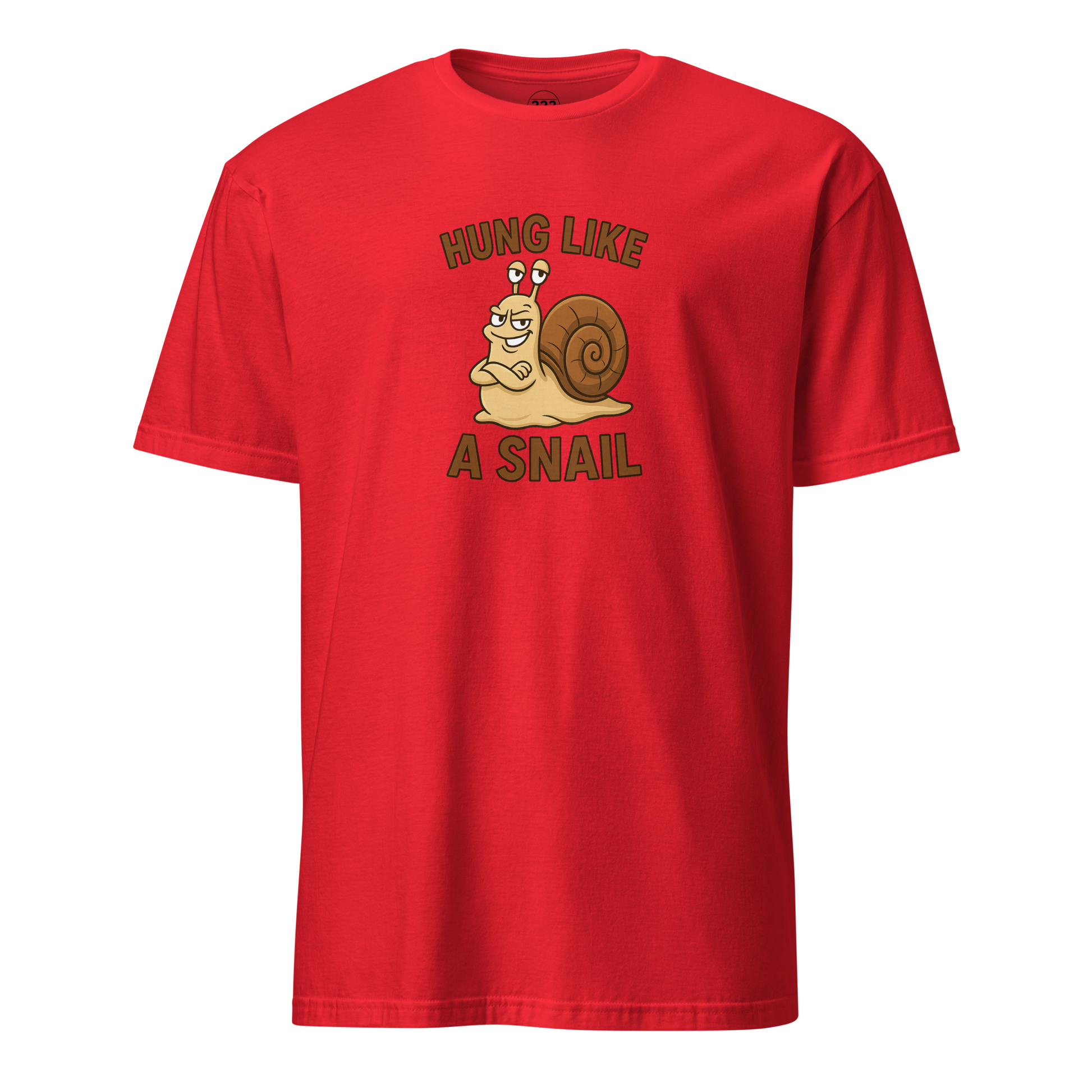 Hung Like A Snail Funny Novelty T-Shirt Red