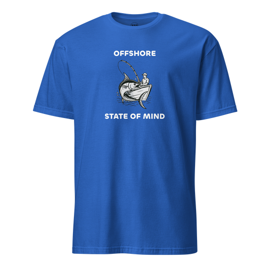 Offshore State Of Mind Fishing Novelty T-Shirt Royal