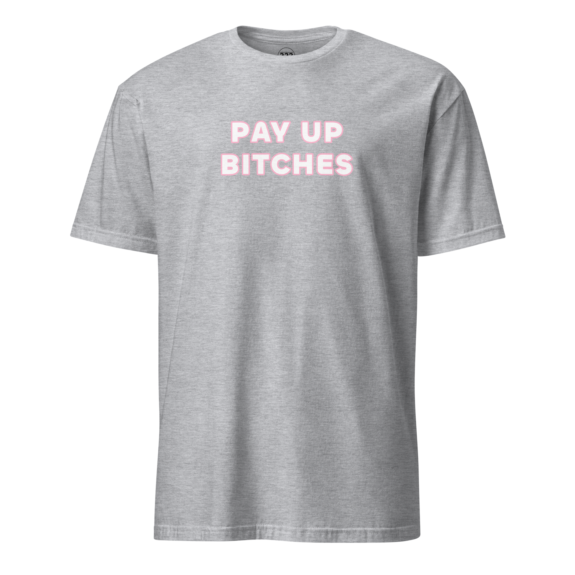 Pay Up Bitches Funny Novelty T-Shirt Sport Grey
