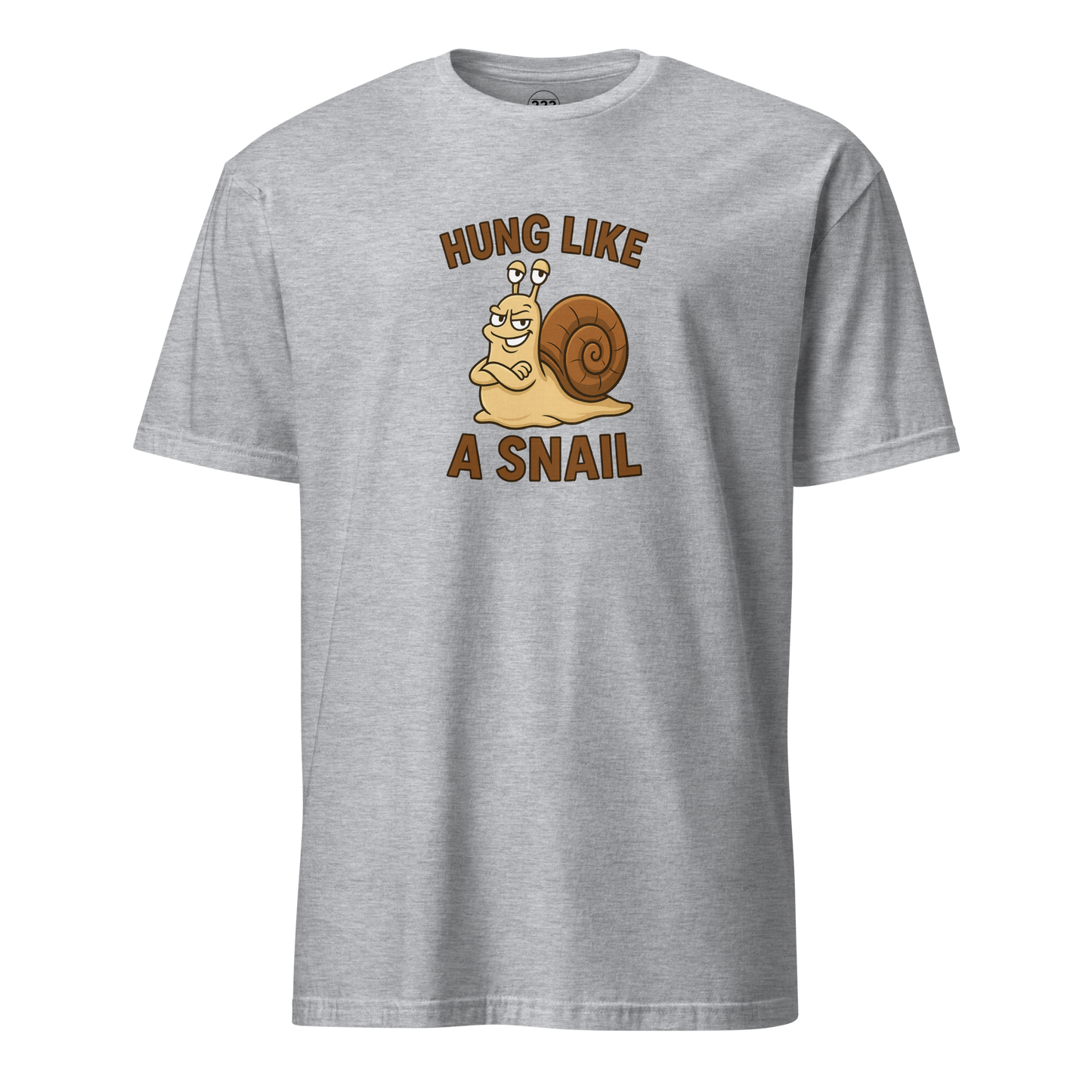 Hung Like A Snail Funny Novelty T-Shirt Sport Grey