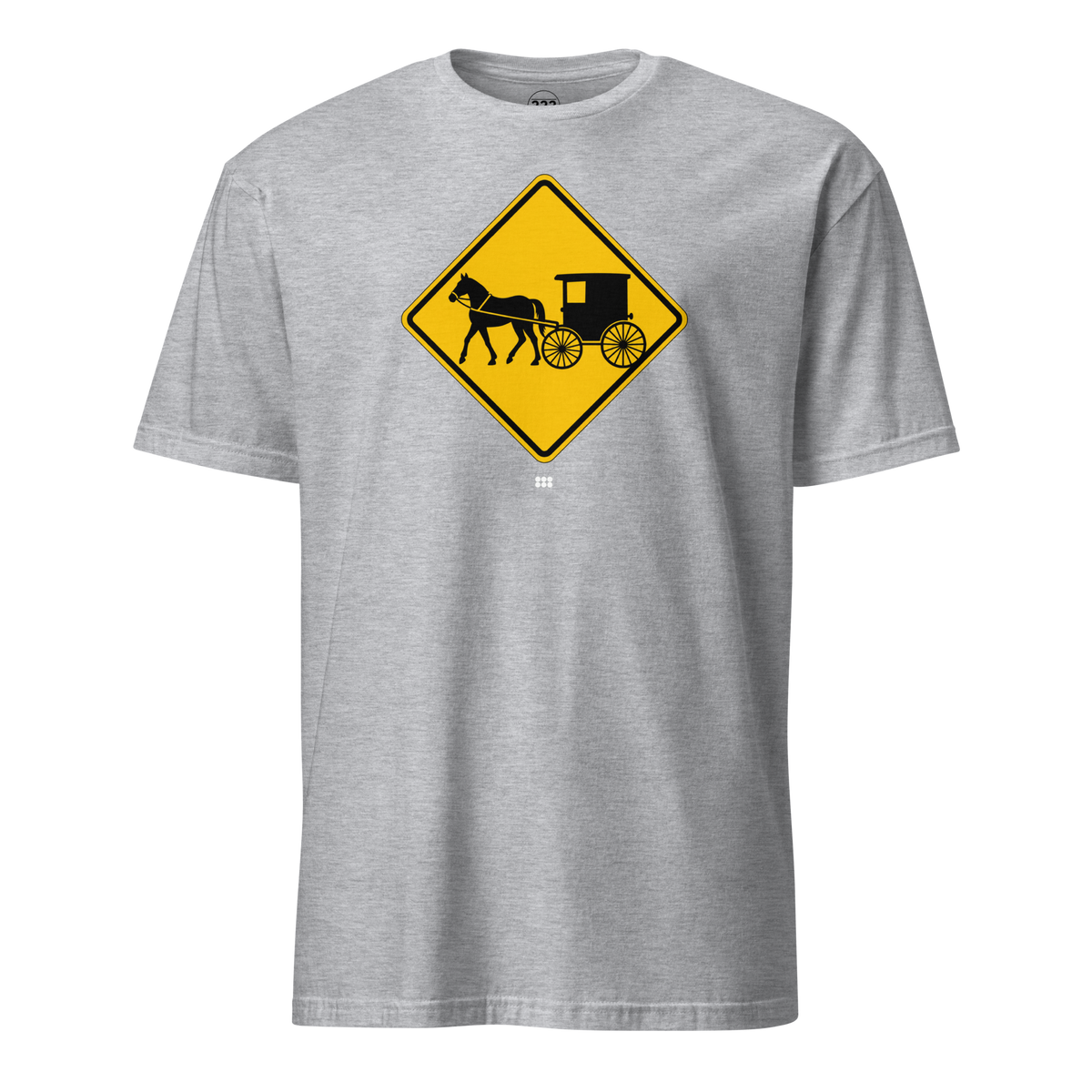 Amish Horse and Buggy Road Sign T-Shirt Sport Grey | 222 Threads