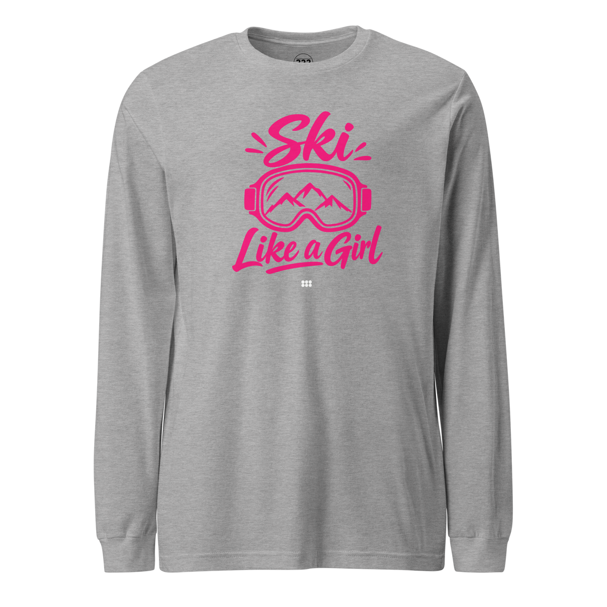 Ski Like A Girl Long Sleeve Tee Athletic Heather | 222 Threads